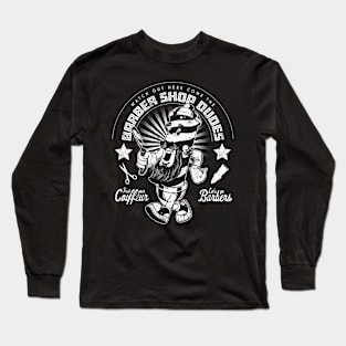 Barber Shop Mascot Character Long Sleeve T-Shirt